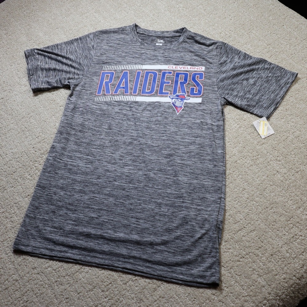 Pel Athletic Cleveland Raiders Grey Heathered Graphic T-Shirt Small NWT R-049